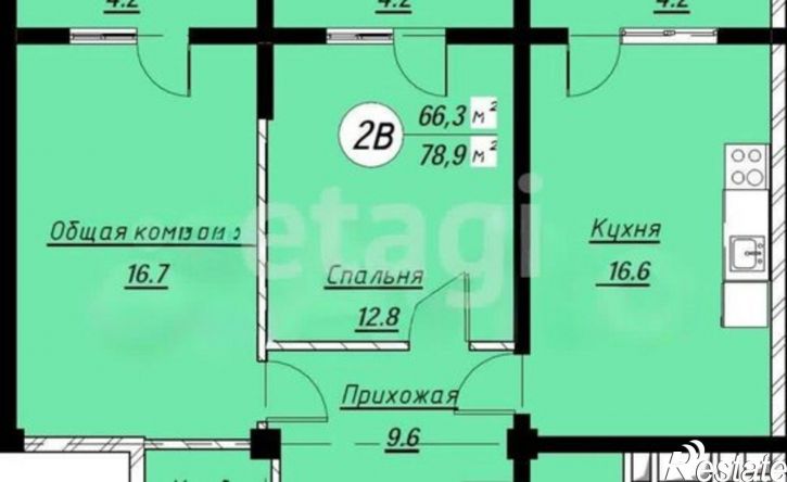 2-комн квартира Каспийское шоссе, 17Г