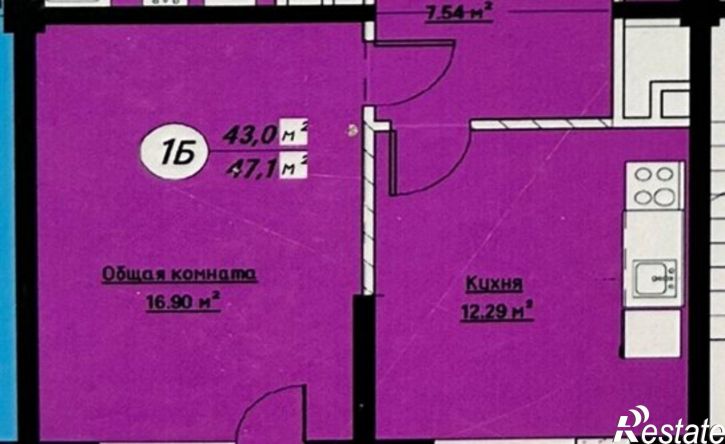 1-комн квартира Каспийское шоссе, 17В,  д. 17В
