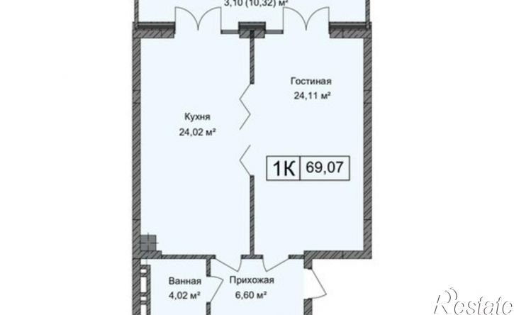 1-комн квартира в новом доме ул Алферова, 2/6,  д. 2/6