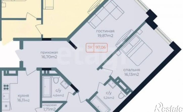 3-комн квартира улица Сулеймана Эфендиева, 25