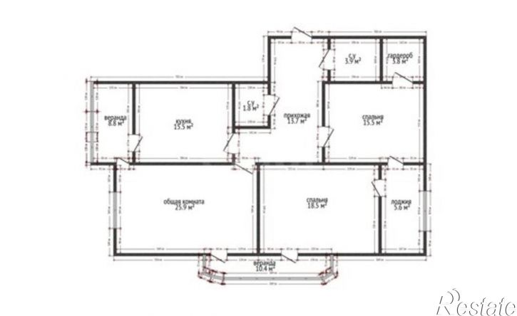 3-комн квартира Молодёжная улица, 4А