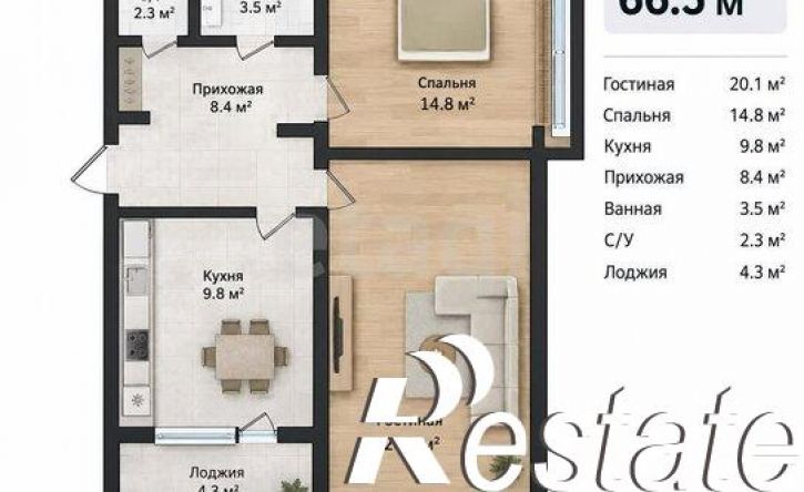 2-комн квартира Кизилюртовская улица, 14А,  д. 14А